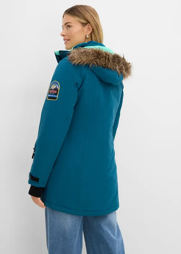 Vanntett, lang funksjonsjakke med hette, bonprix