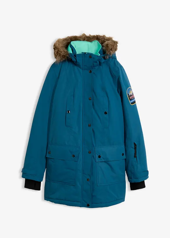 Vanntett, lang funksjonsjakke med hette, bonprix