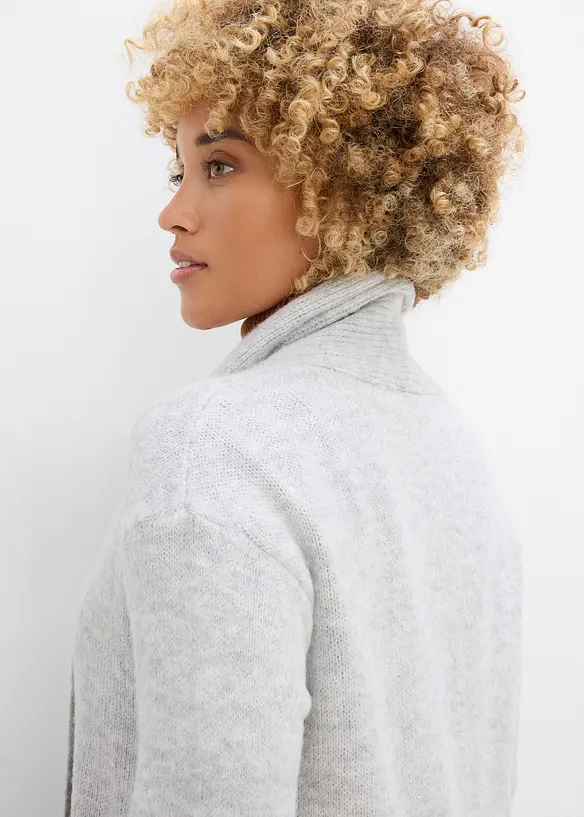 Lang cardigan med sjalskrage, bonprix