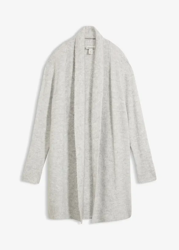 Lang cardigan med sjalskrage, bonprix