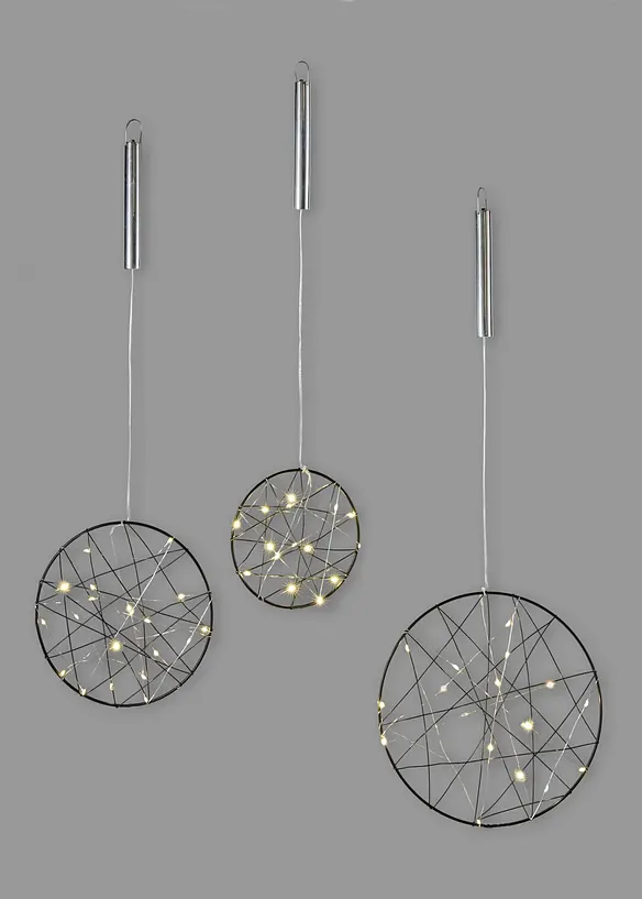LED-hengepynt (3-delt sett), bonprix