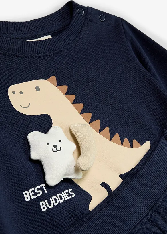 Sett med sweatshirt og bukse i 100% &oslash;kologisk bomull (2 deler), bonprix