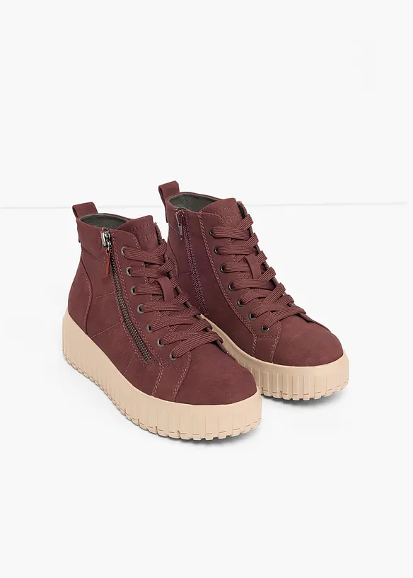 Ankelh&oslash;ye sneakers med plat&aring;s&aring;le fra Jana, Jana