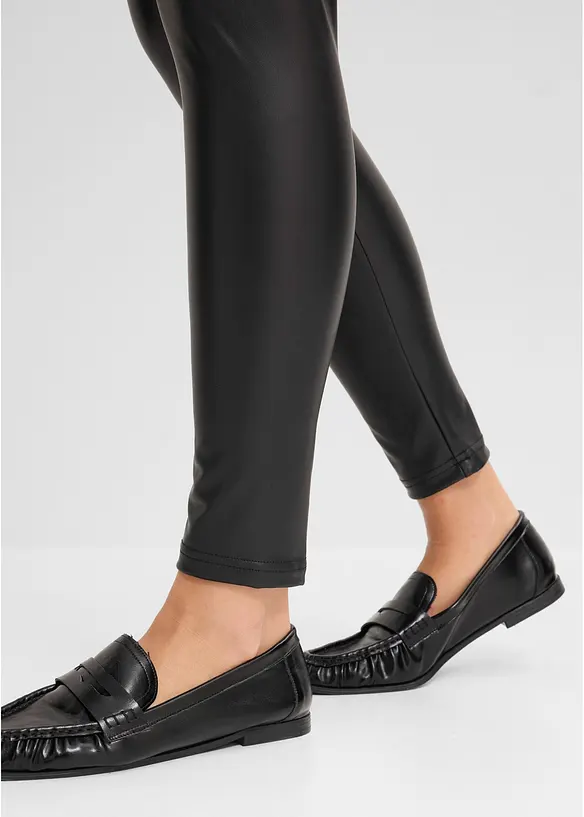 Varmende leggings i imitert skinn, bonprix