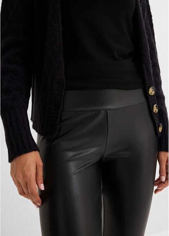 Varmende leggings i imitert skinn, bonprix