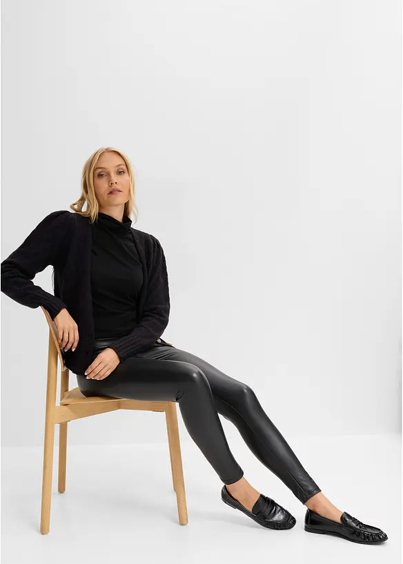 Varmende leggings i imitert skinn, bonprix