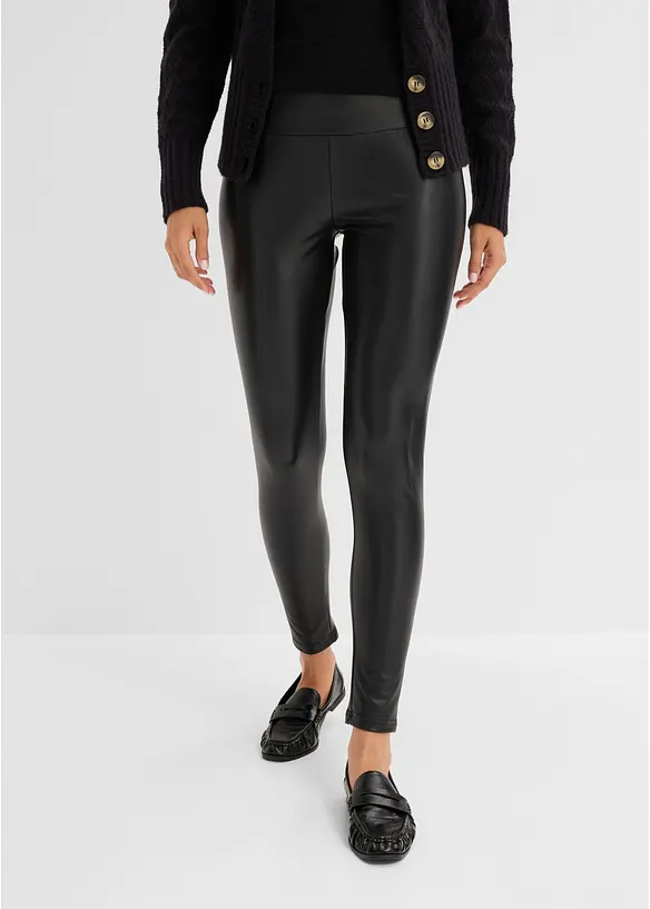 Varmende leggings i imitert skinn, bonprix