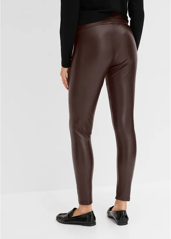 Varmende leggings i imitert skinn, bonprix