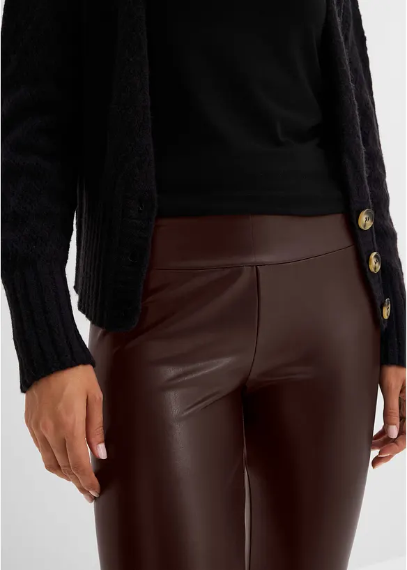 Varmende leggings i imitert skinn, bonprix