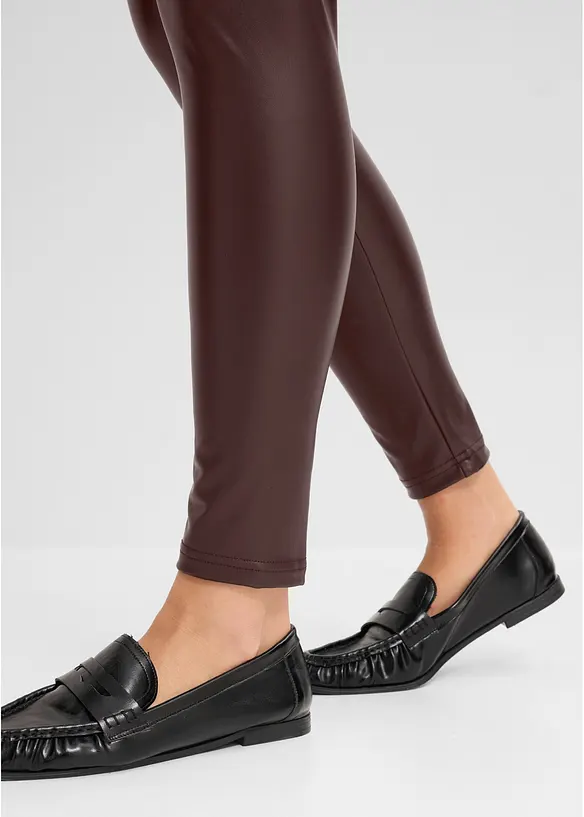 Varmende leggings i imitert skinn, bonprix