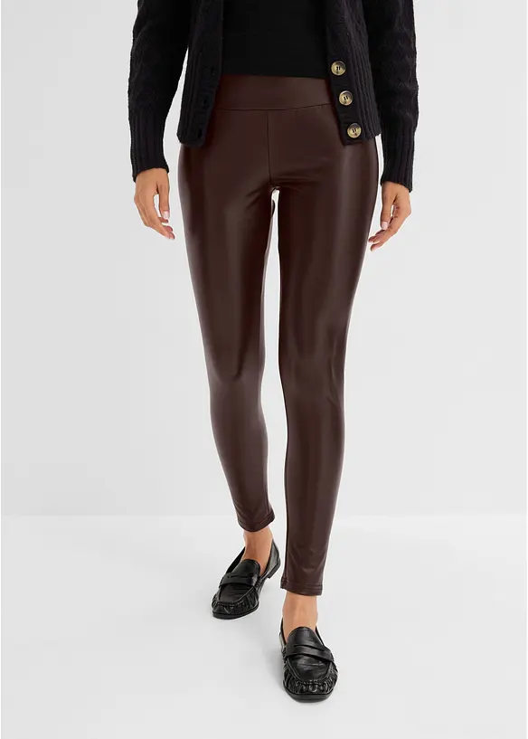 Varmende leggings i imitert skinn, bonprix
