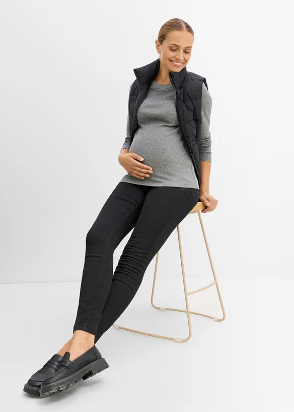 Mama topp i ribbemateriale av 100% bomull (2-pack), bonprix