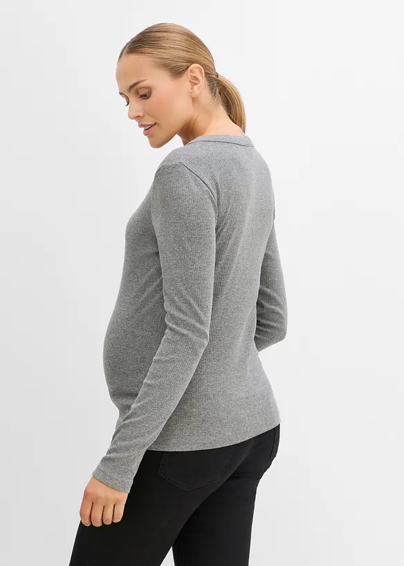Mama topp i ribbemateriale av 100% bomull (2-pack), bonprix