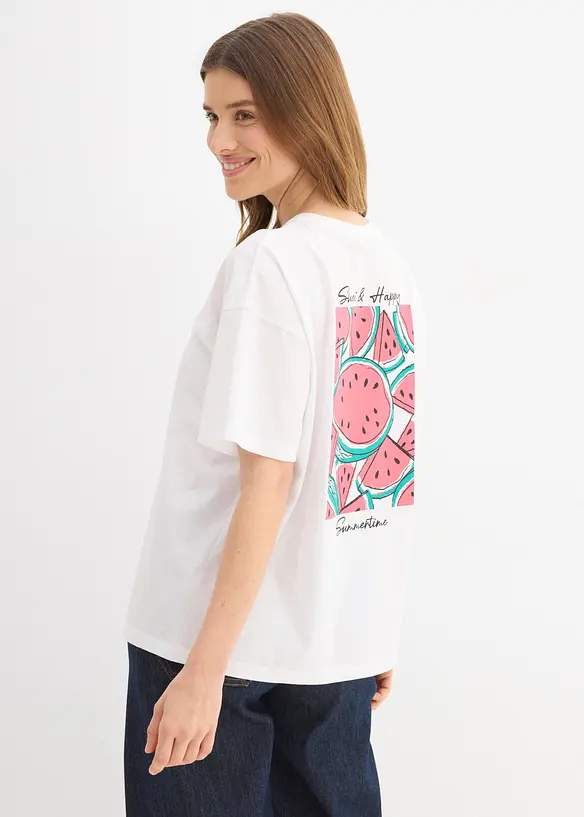 Oversized topp i 100% &oslash;kologisk bomull, bonprix