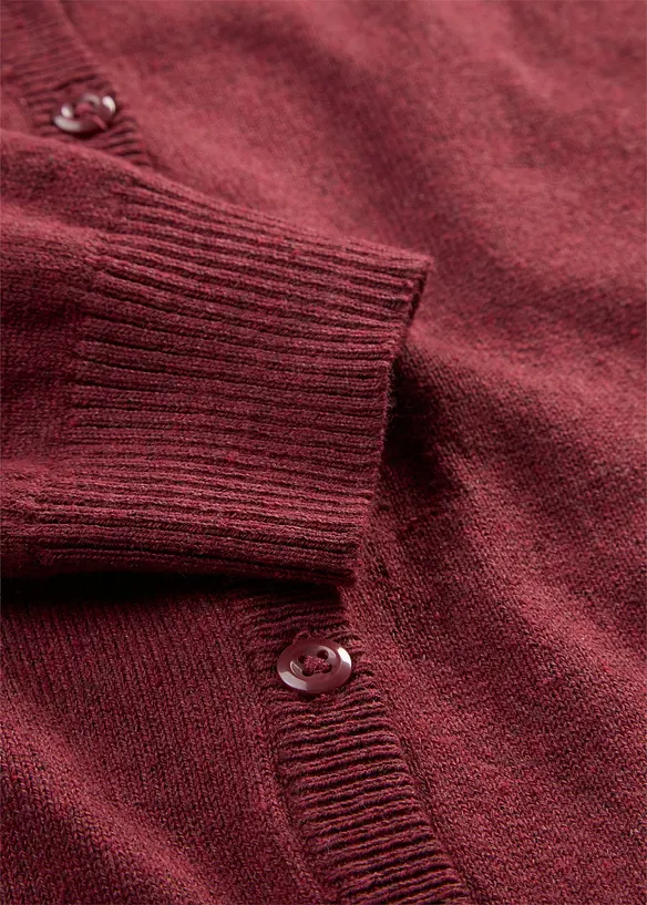 Finstrikket cardigan med resirkulert bomull, bonprix