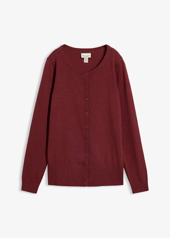 Finstrikket cardigan med resirkulert bomull, bonprix