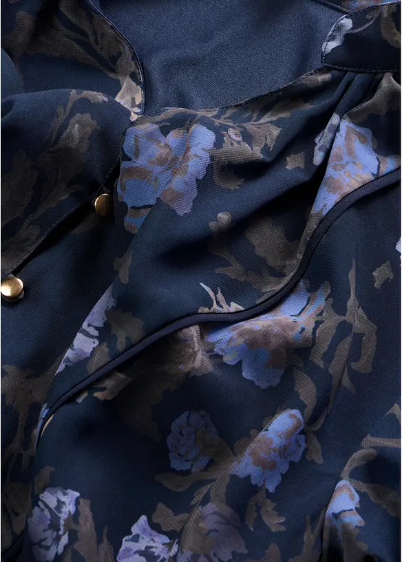 Midi chiffonkjole, bonprix