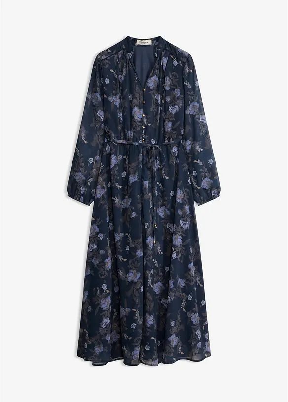 Midi chiffonkjole, bonprix
