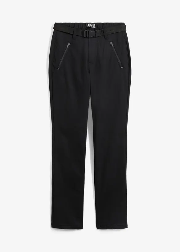 Vannavst&oslash;tende funksjonsbukse i twill med stretch og belte, bonprix
