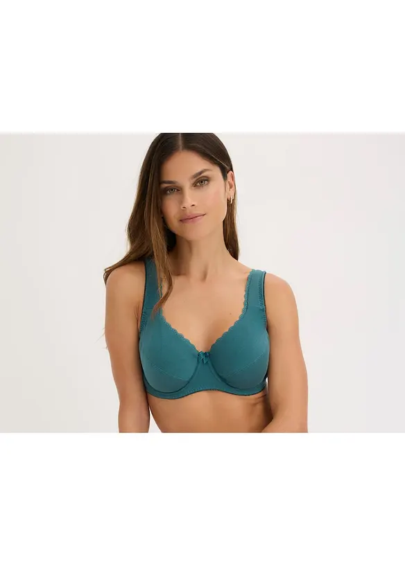 BH med spiler og myk, &oslash;kologisk bomull (3-pack), bonprix