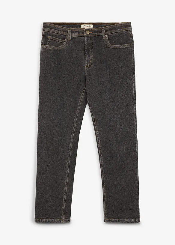 Classic fit jeans med mykt, varmende flanellf&ocirc;r, straight, bonprix