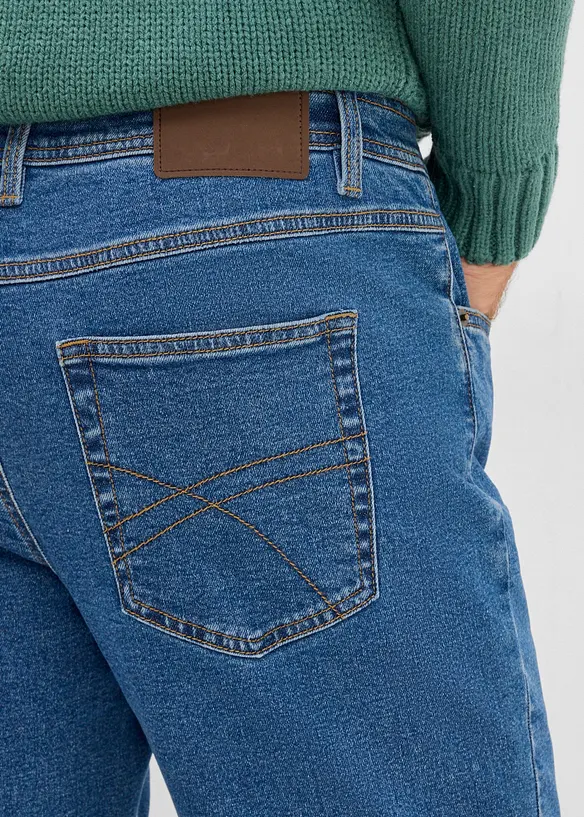 Classic fit jeans med mykt, varmende flanellf&ocirc;r, straight, bonprix