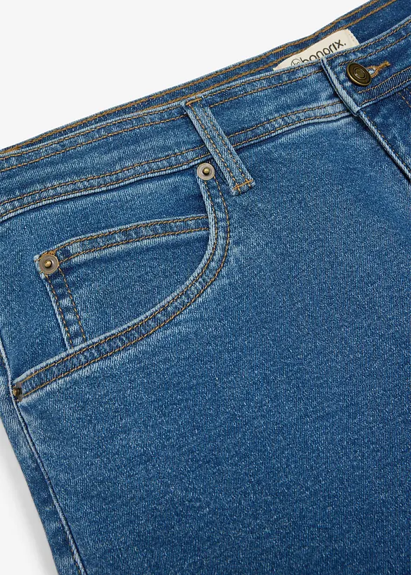 Classic fit jeans med mykt, varmende flanellf&ocirc;r, straight, bonprix