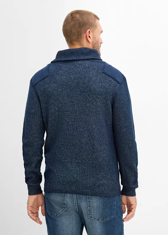 Finstrikket genser med sjalkrage, bonprix
