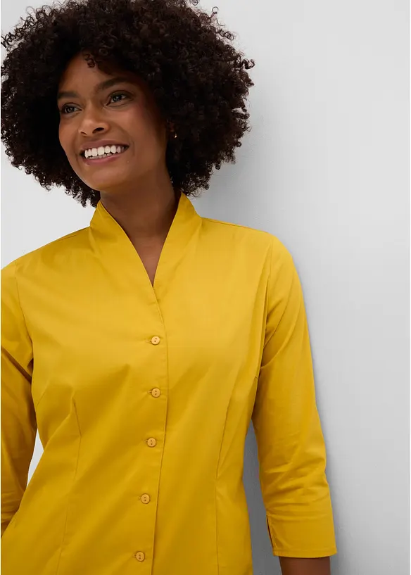 Bluse med st&aring;krage, bonprix