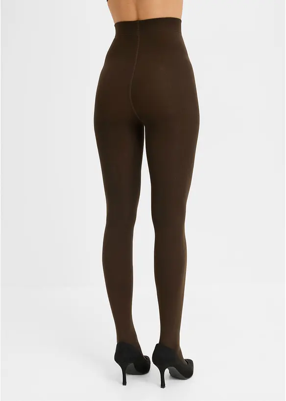 Varmende str&oslash;mpebukse med myk fleece 140 DEN, bonprix