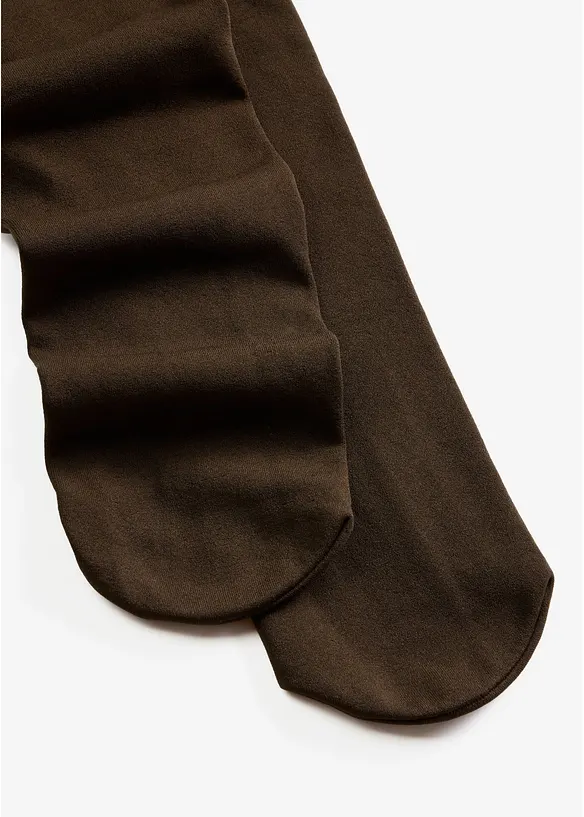 Varmende str&oslash;mpebukse med myk fleece 140 DEN, bonprix