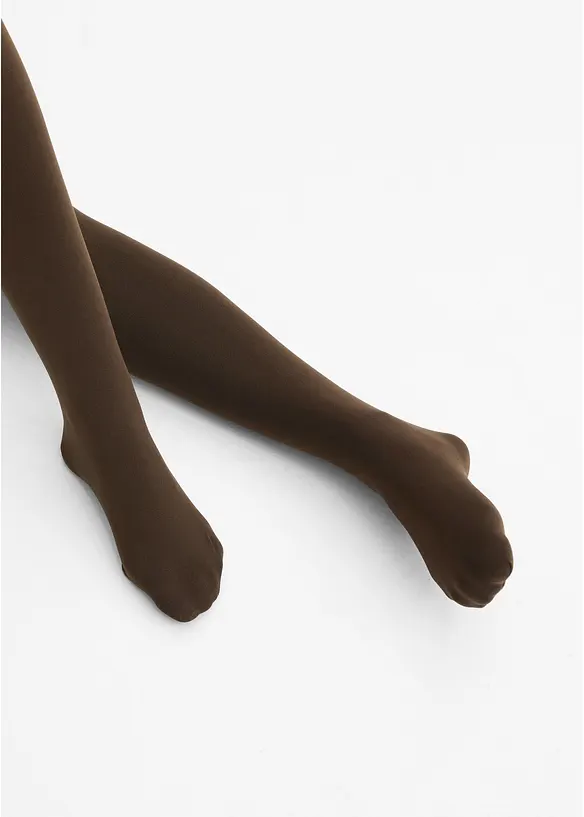 Varmende str&oslash;mpebukse med myk fleece 140 DEN, bonprix