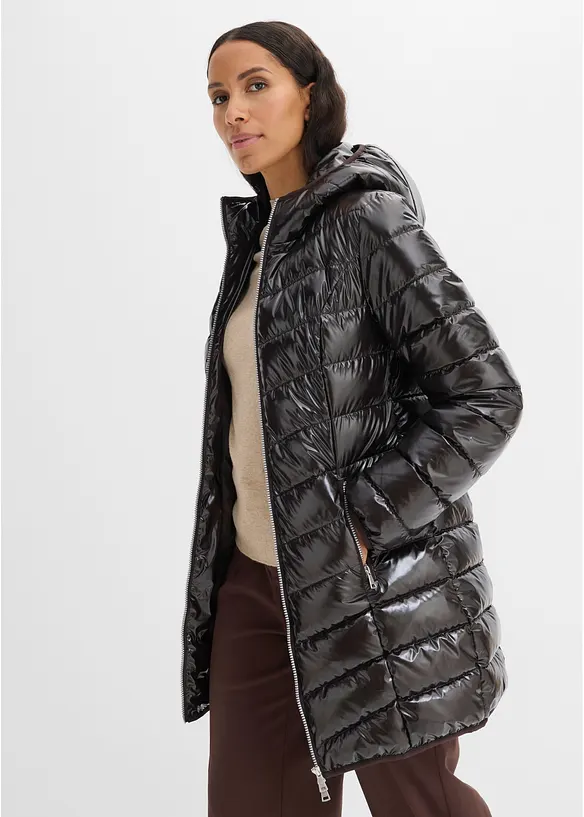 Vattert jakke i metallic-look, bonprix