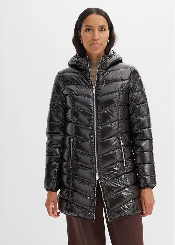 Vattert jakke i metallic-look, bonprix