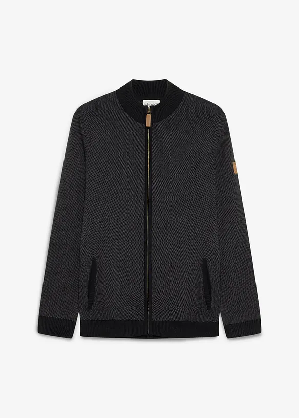 Grovstrikket cardigan i 100% bomull, bonprix