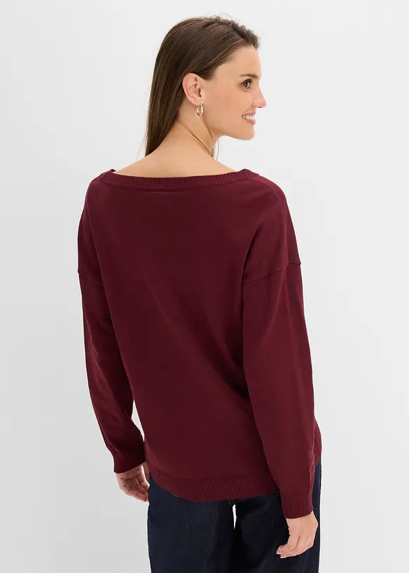 Oversized genser i viskosemiks, bonprix