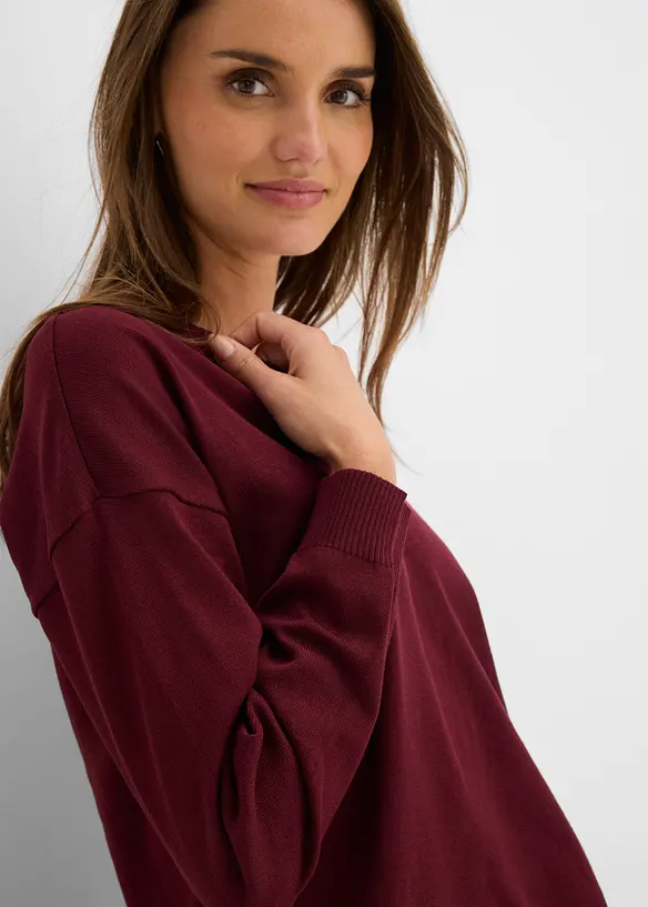 Oversized genser i viskosemiks, bonprix