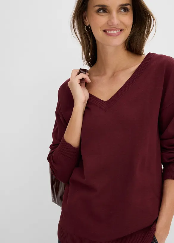 Oversized genser i viskosemiks, bonprix