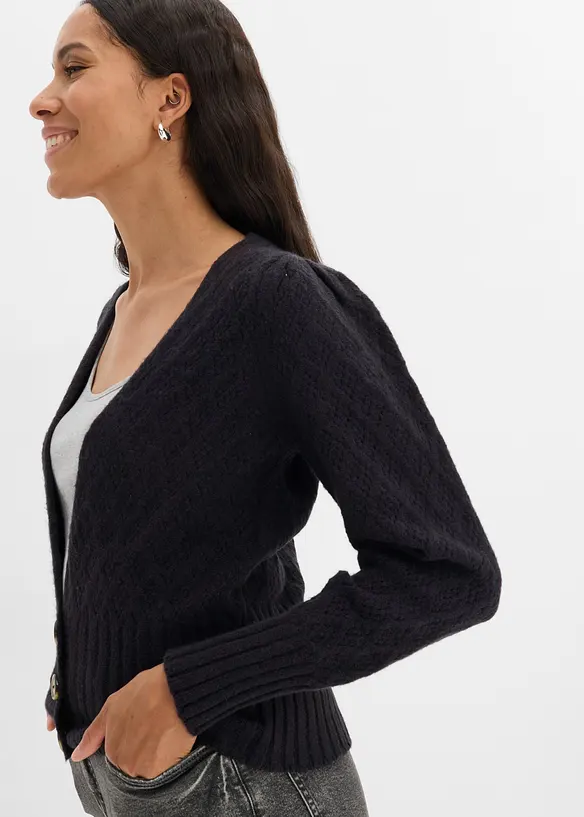 Finstrikket cardigan, bonprix