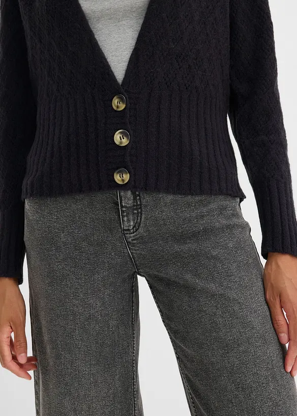 Finstrikket cardigan, bonprix