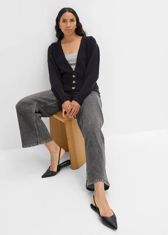 Finstrikket cardigan, bonprix