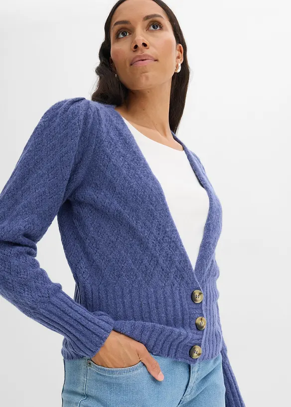 Finstrikket cardigan, bonprix