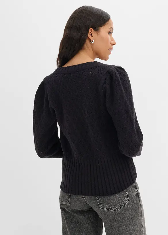 Finstrikket cardigan, bonprix
