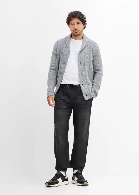 Regular Fit joggejeans med stretchlinning, Straight, bonprix