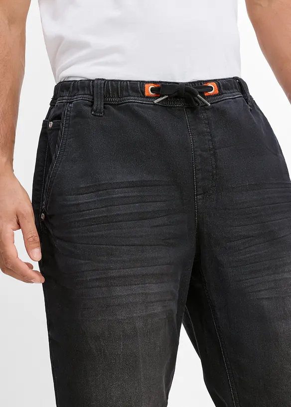 Regular Fit joggejeans med stretchlinning, Straight, bonprix