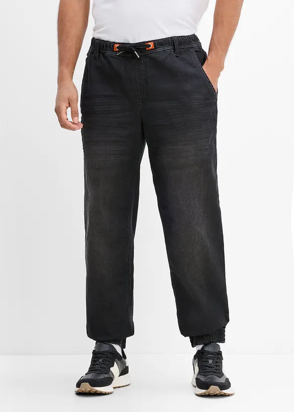 Regular Fit joggejeans med stretchlinning, Straight, bonprix