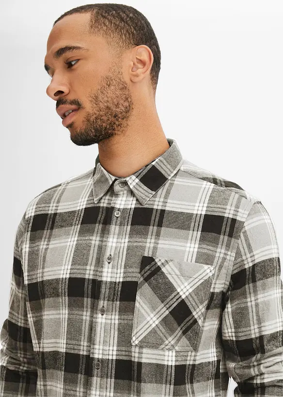 Flanellskjorte i 100% bomull, bonprix