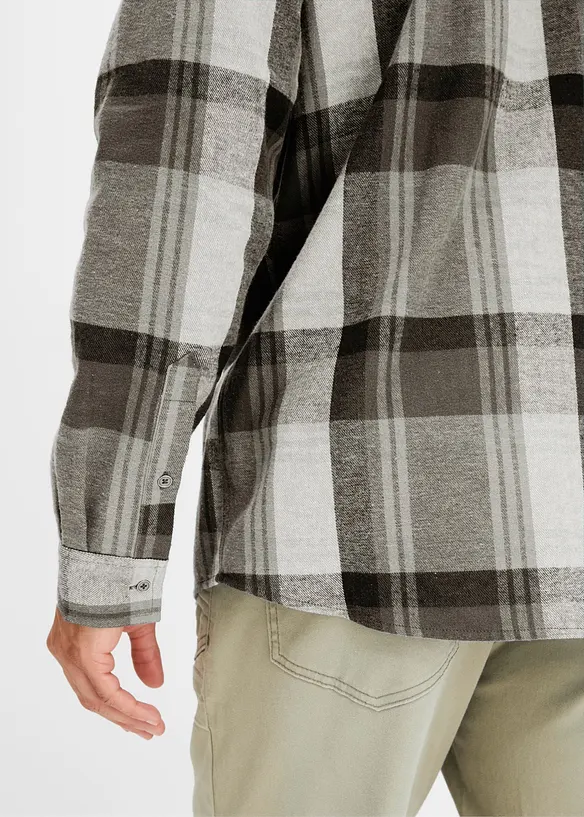 Flanellskjorte i 100% bomull, bonprix