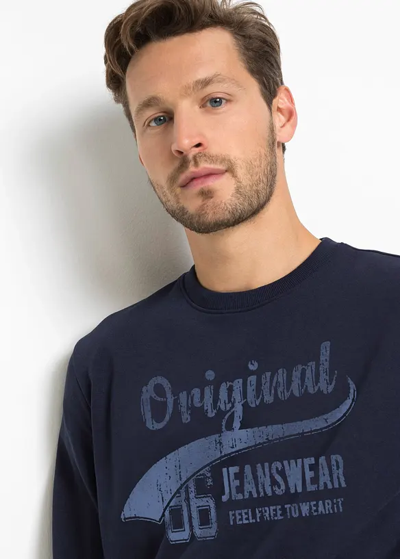 Sweatshirt i myk bomullsmiks (2-pack), bonprix