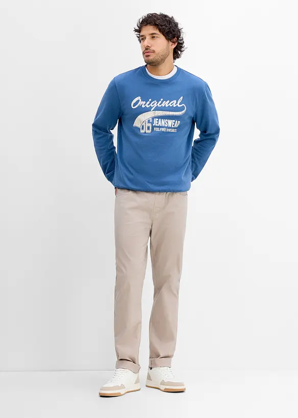 Sweatshirt i myk bomullsmiks (2-pack), bonprix